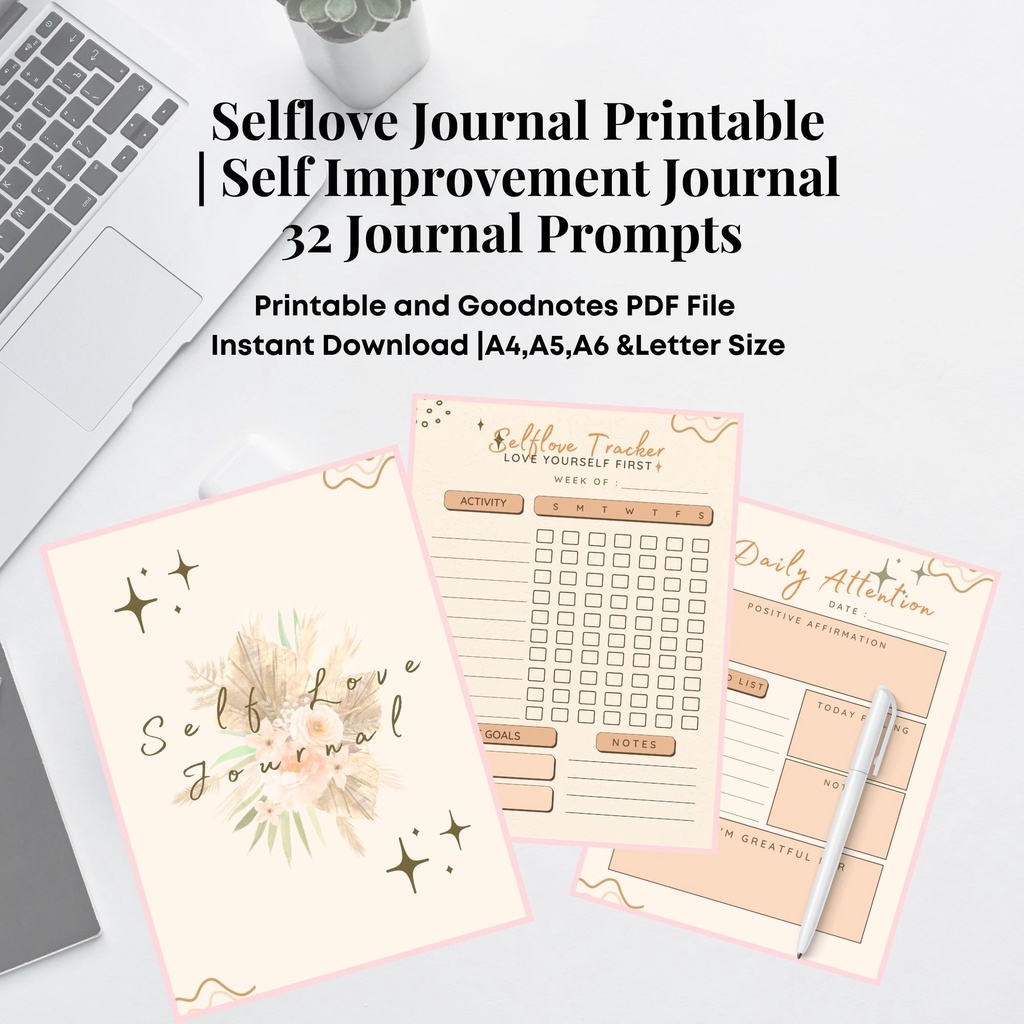 Jual Selflove Journal Printable to Self Improvement with 32 Journal ...