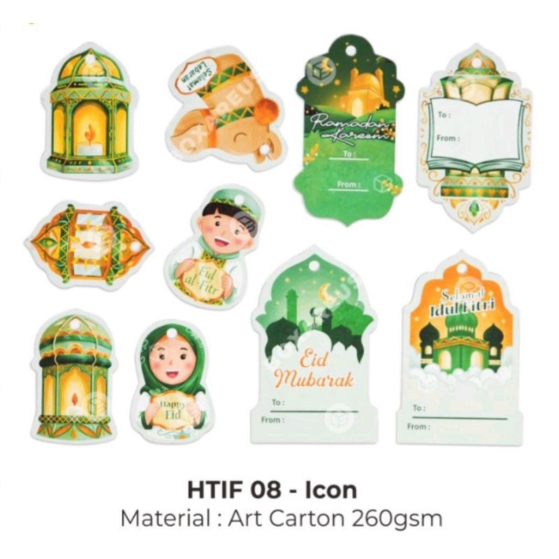 Jual Hangtag | Hang Tag Idul Fitri Label Gift Tag Kartu Ucapan Lebaran ...