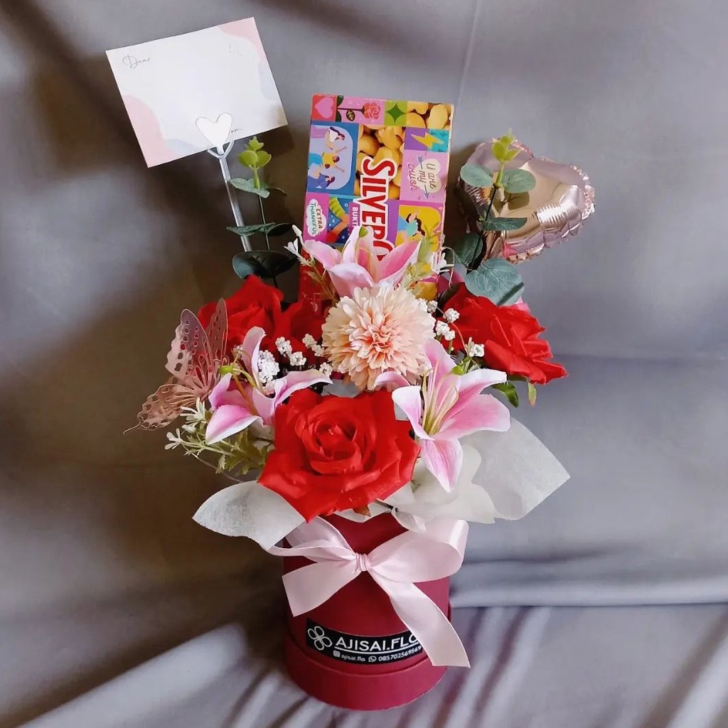 Jual Bloom Box Snack Box Flower Box Kado Valentine Coklat Shopee Indonesia