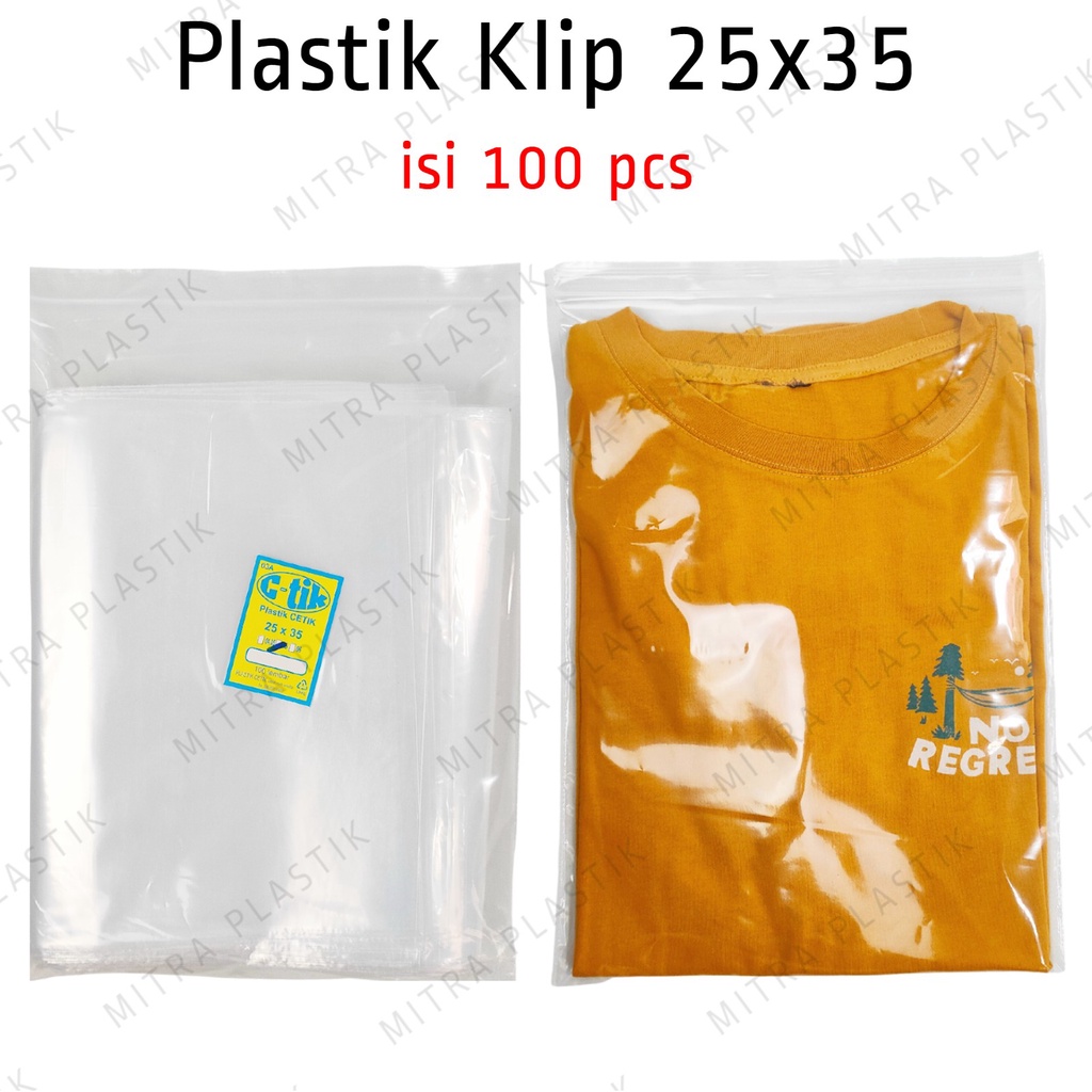 Jual Plastik Klip 25x35 Isi 100pcs Plastik Packing Baju Kaos Seal Zip Lock Cetik Shopee 4160