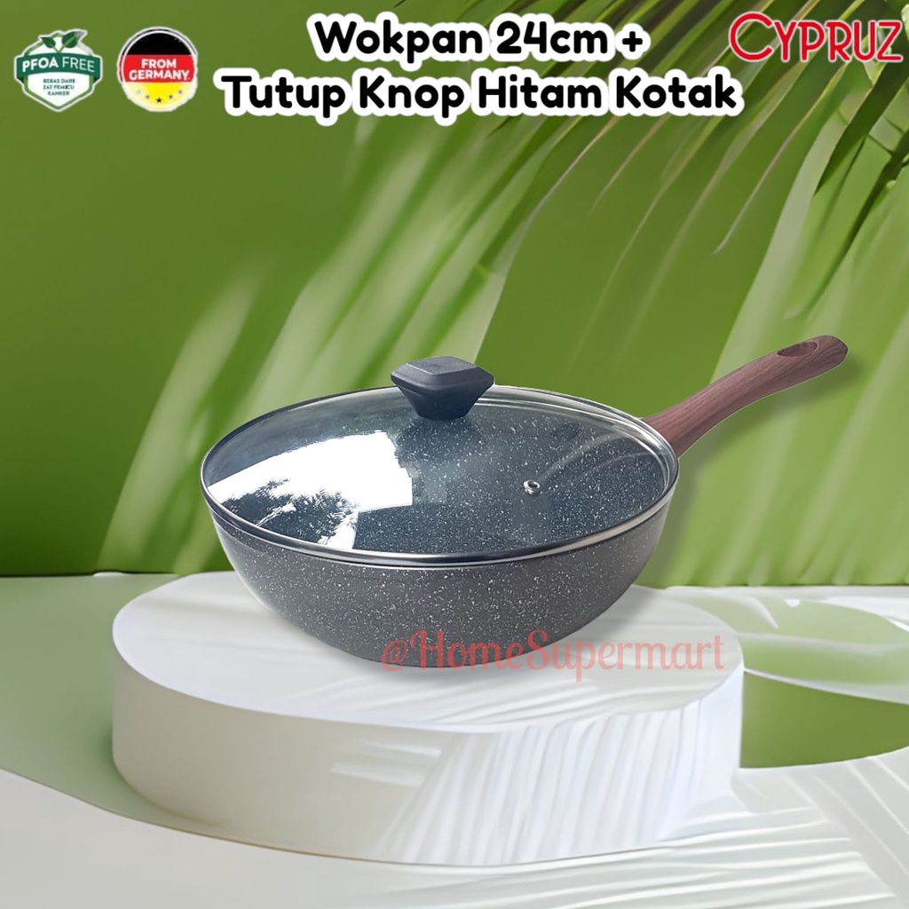 Jual Cypruz Frywok Cm Cm Cm Cm Marble Pan Ceramic Coating