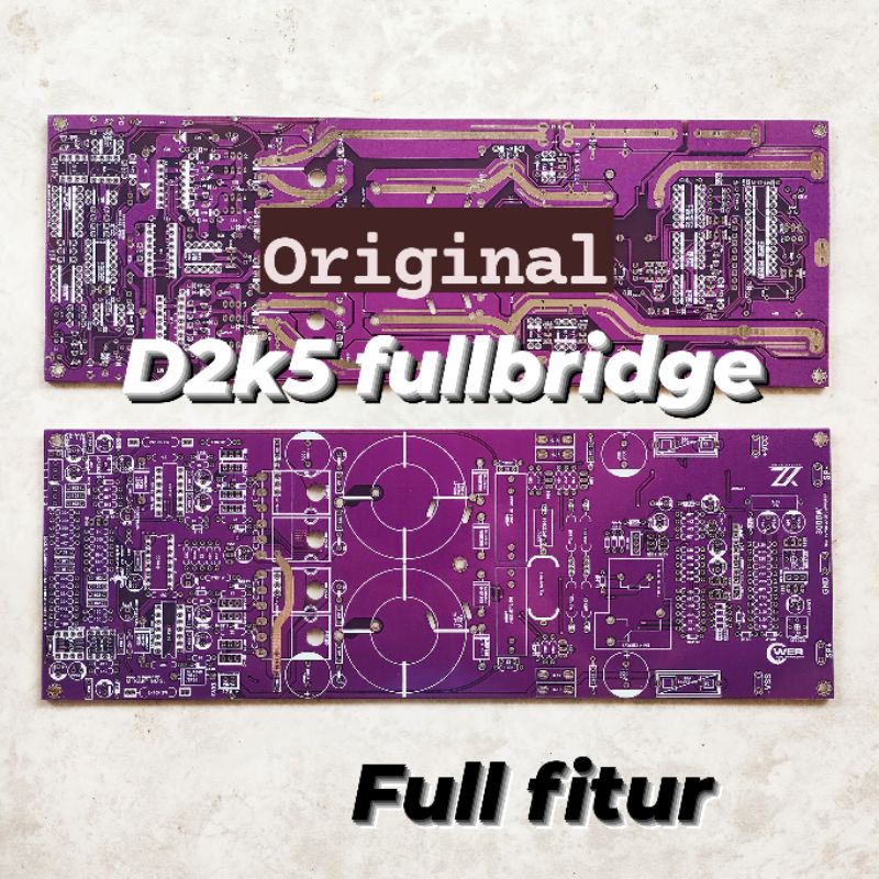 Jual PCB Class D D2k5 Fullbridge Dual Feedback full fitur PCB Fix