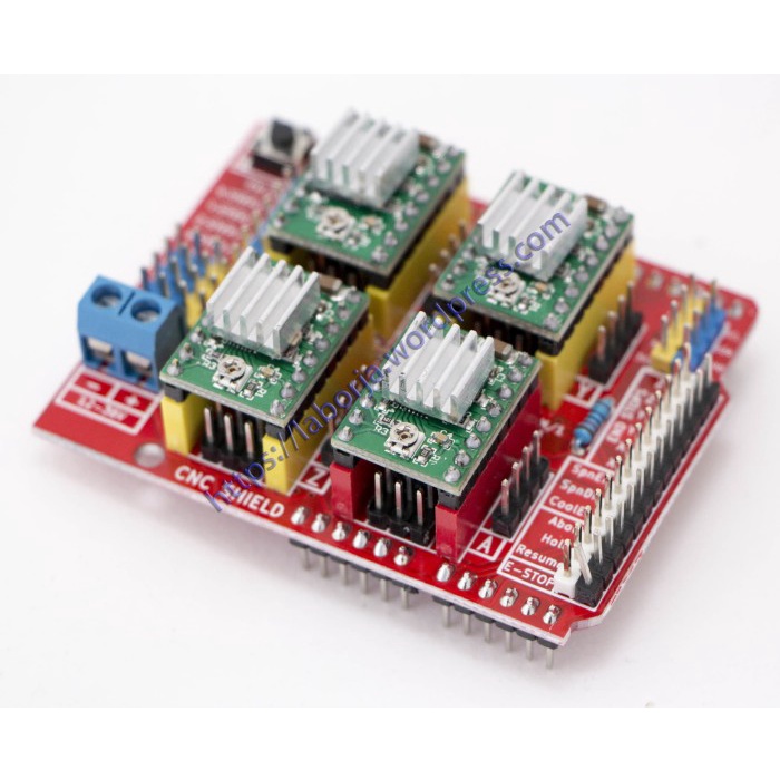 Jual Arduino uno r3 + CNC Shield V3 + 4PCS A4988 + heatsink | Shopee ...
