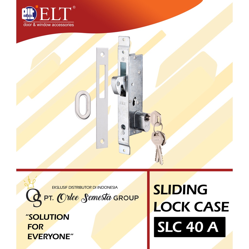 Jual ELT SLIDING LOCKCASE SLC40A II LOCKCASE/MORTISE PINTU GESER ELT