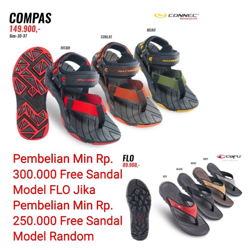 Jual Sandal Gunung Anak Connec Pria Model COMPAS Sendal Gunung Anak ...