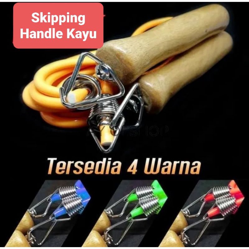 Jual Tali Skipping Handle Kayu Ringan Nyaman di Tangan Olah Raga di ...