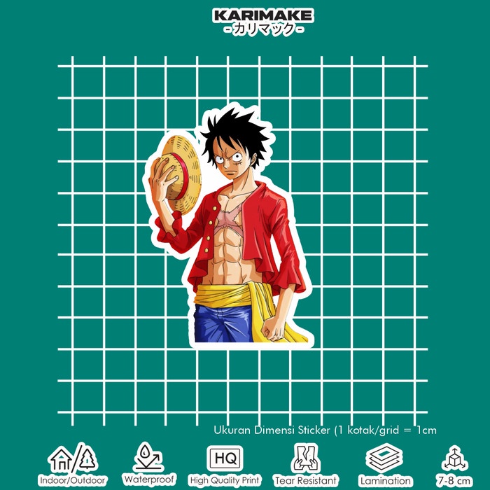 Jual Skin Sticker Pack One Piece Mugiwara Monkey D. Luffy Stiker Laptop ...