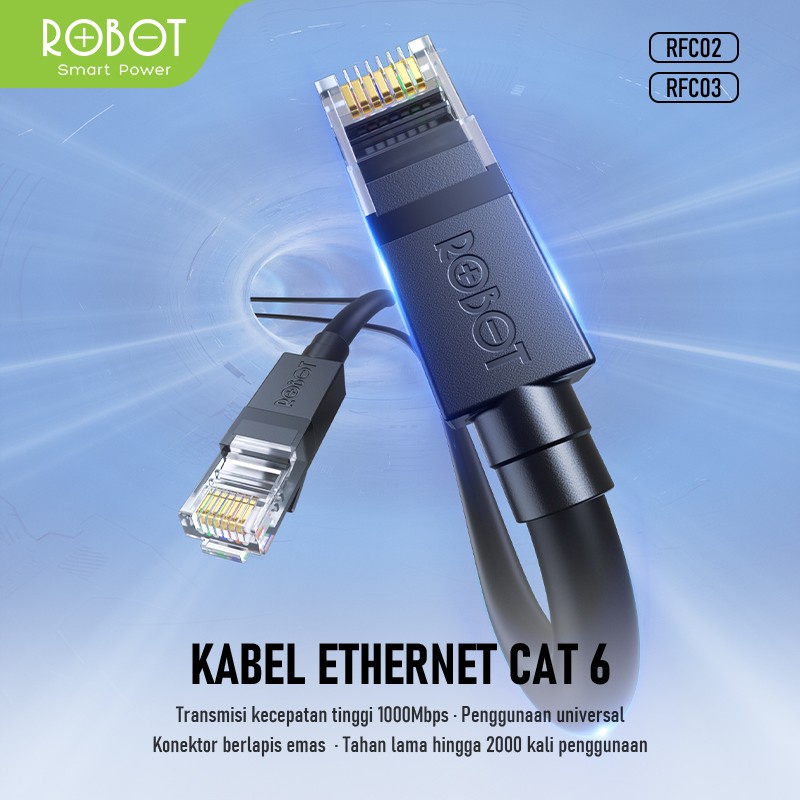 Jual ROBOT - Ethernet Cabel RFC02 Kabel LAN UTP CAT6 Original 2 Meter ...
