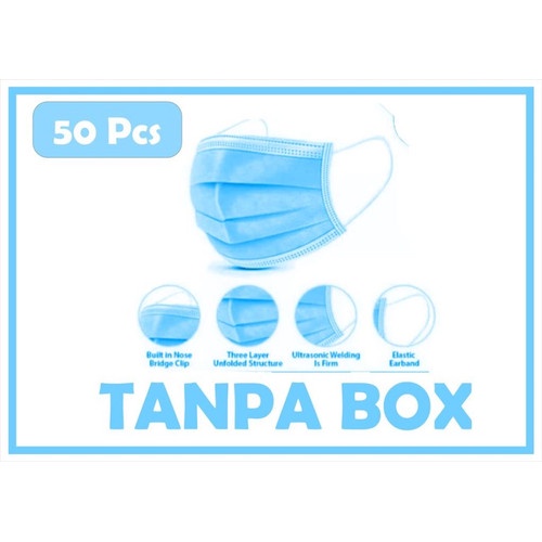 Jual MASKER 3PLY MEDIS isi 50 pcs.(NO BOX) | Shopee Indonesia