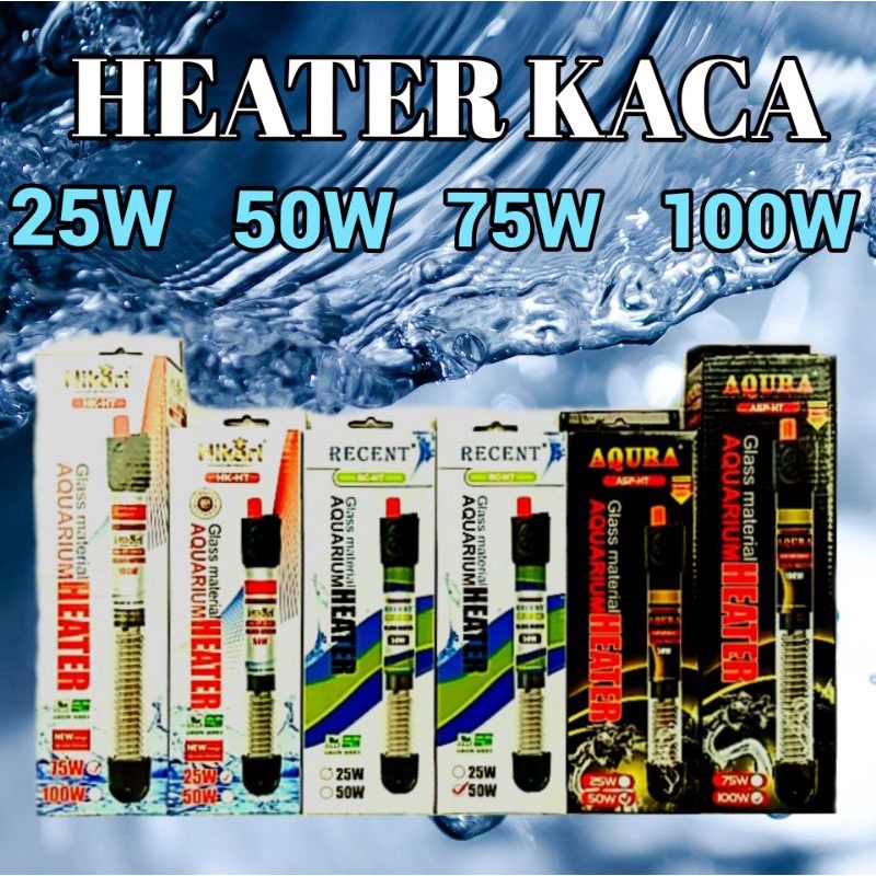 Jual HEATER KACA AQUARIUM Alat Pemanas Pengatur Kehangatan Suhu ...