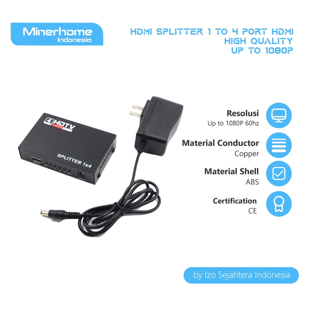 Jual Hdmi Splitter To Port Hdmi Support Hingga Resolusi K High Quality Shopee Indonesia