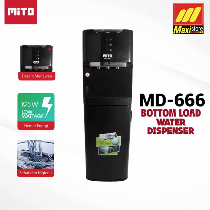 Jual Mito Md 666 Dispenser Air Galon Bawah Bottom Load Garansi Resmi Shopee Indonesia 8354