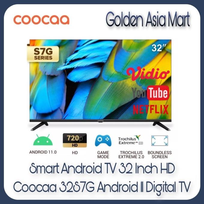 Jual Smart Tv Android Tv Coocaa 32 Inch Frameless Garansi Resmi 32s6g