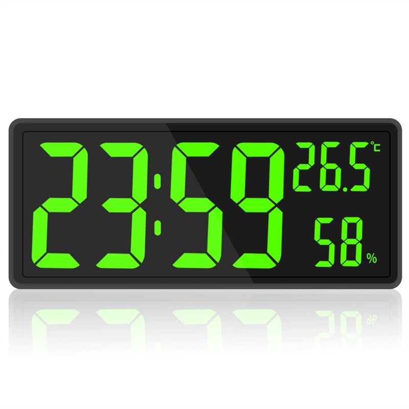 Jual PREORDER Large Digital Wall Clock Temperature and Humidity Display