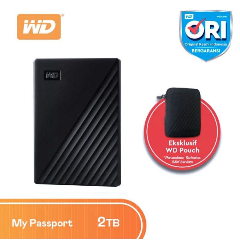 Jual Wd My Passport 2tb Hd Hdd Hardisk Eksternal External Shopee Indonesia 4595