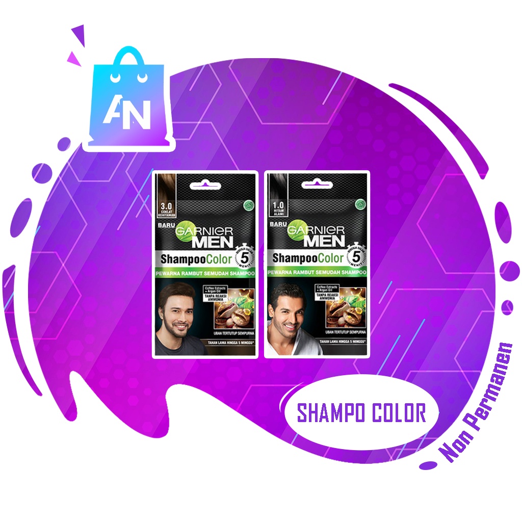 Jual Garnier Men Shampoo Color (Pewarna Rambut Pria Semudah Shampoo