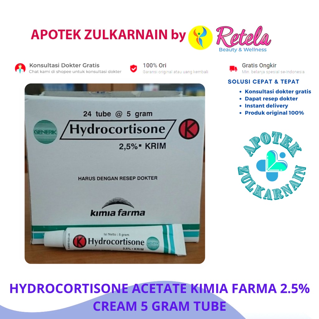 Jual hydrocortisone 2 5 5gr kf shopee indonesia