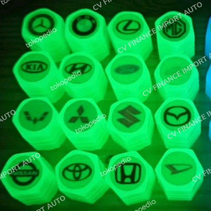 Jual Tutup Pentil Ban Mobil Motor Sepeda Glow In The Dark Luminous Neon