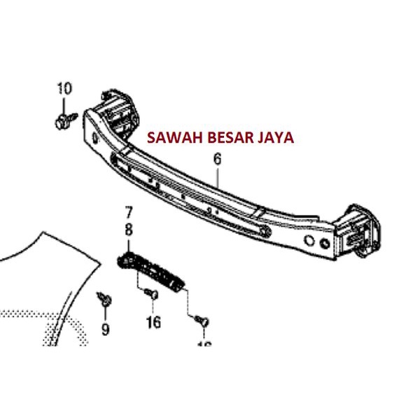 Jual Beam Comp Palang Besi Tulang Penahan Dudukan Bumper Bemper Depan