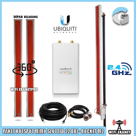 Jual Paket Hotspot Wifi 360 derajat Mimo slotted - Rocket m2 | Shopee ...
