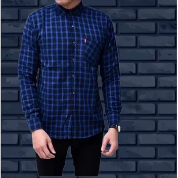 Flannel Lengan Panjang Casual Pria