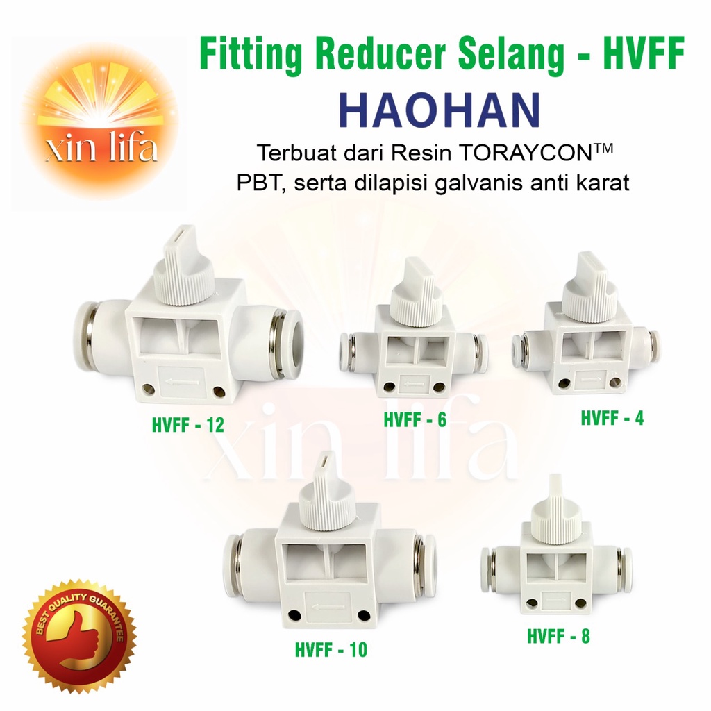 Jual FITTING PNEUMATIC VALVE HVFF MM HAND STOP MINI KRAN AIR UDARA ...
