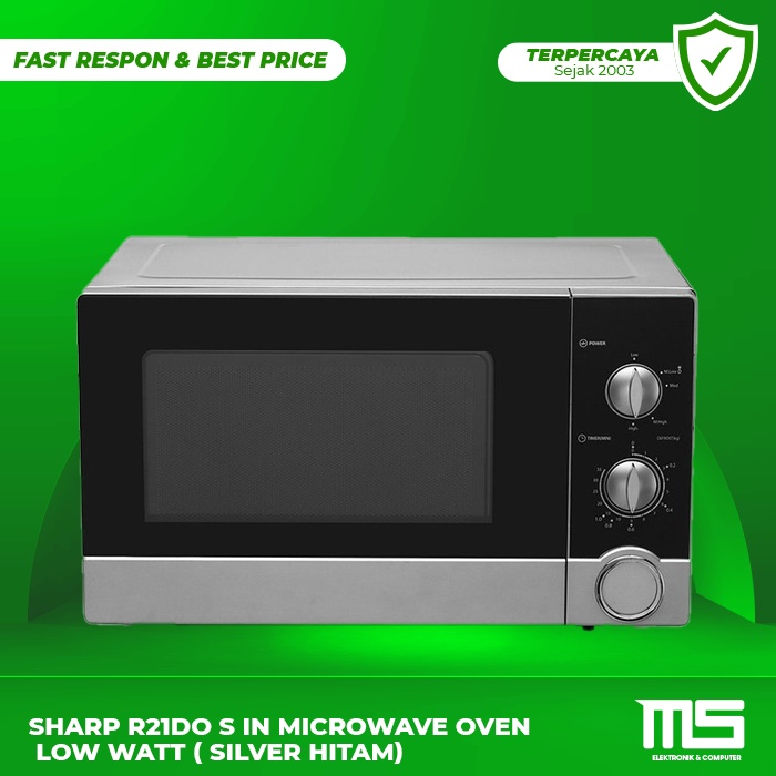 Jual SHARP R21DO S IN Microwave Oven Low Watt ( Silver Hitam) Shopee