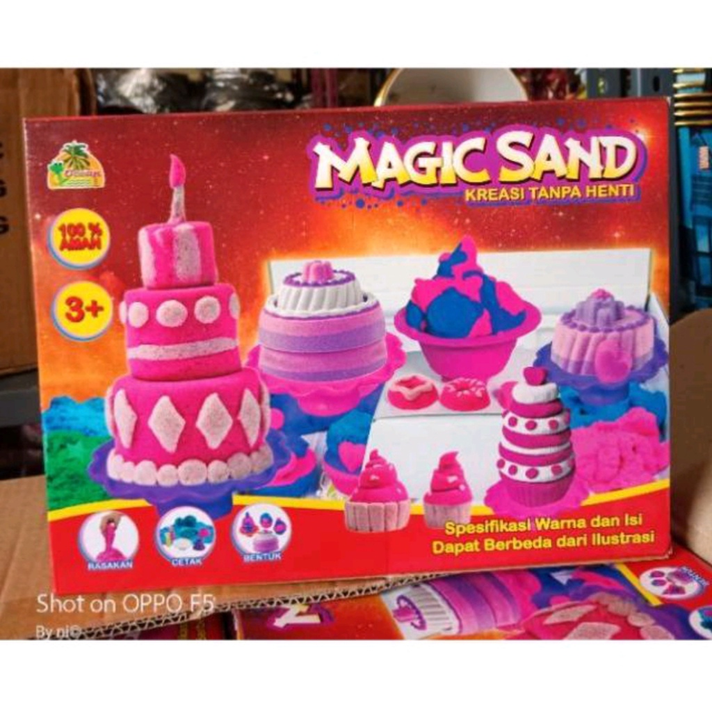 Jual COD MAINAN ANAK MAGIC SAND KUE ULANG TAHUN ICE CREAM PASIR AJAIB ...