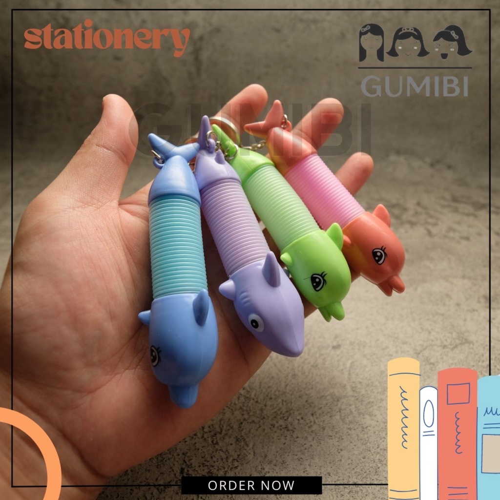 Jual GANTUNGAN KUNCI HIU LIGHT UP POP TUBES POP PIPES KEYCHAIN IKAN HIU ...
