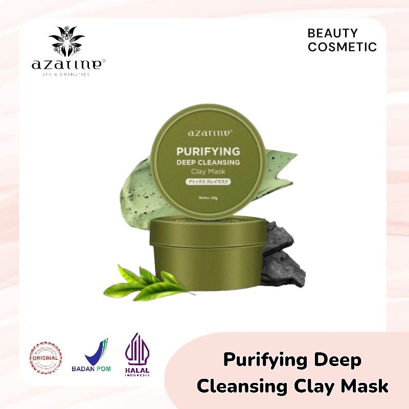 Jual AZARINE DEEP CLEANSING & PORE REFINING CLAY MASK 60ML | Shopee ...