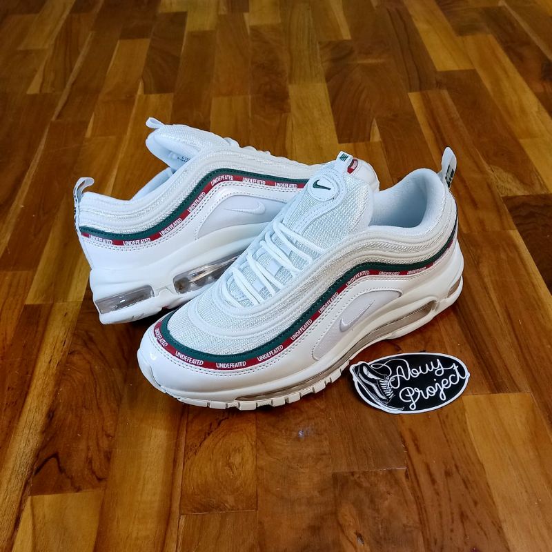 Air max 97 undefeated white cheap green red sneakers