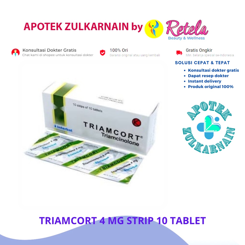 Jual TRIAMCORT 4MG 1 STRIP 10 TABLET | Shopee Indonesia