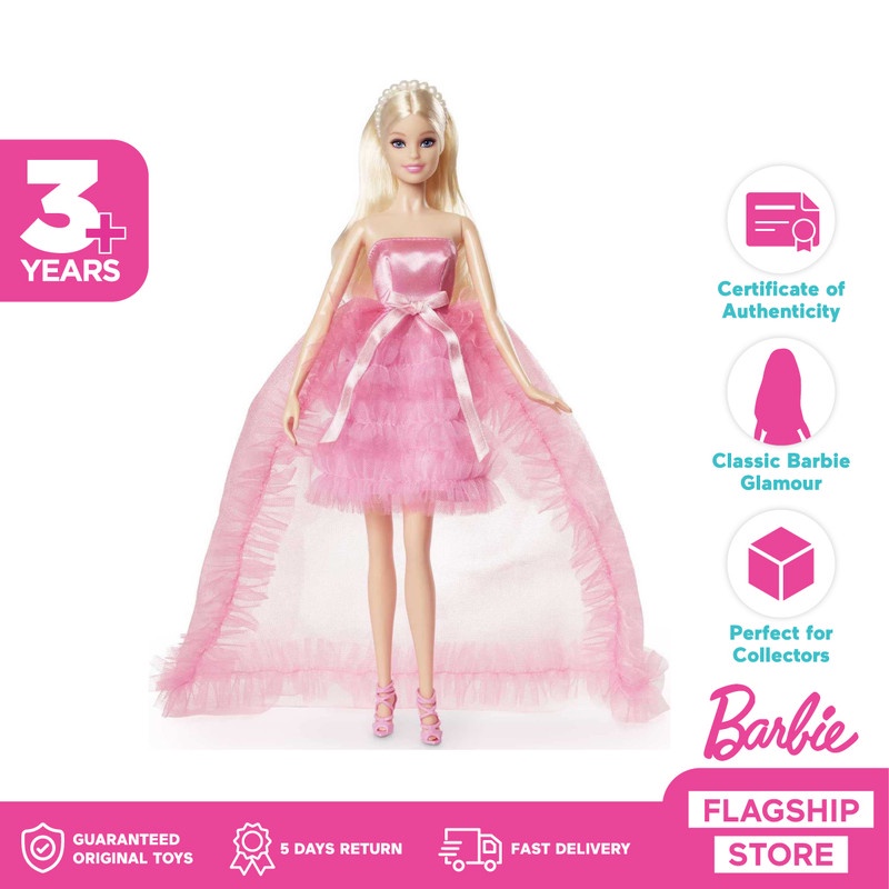 Jual Barbie Pink Dress Birthday Wishes Mainan Boneka Anak Perempuan Shopee Indonesia