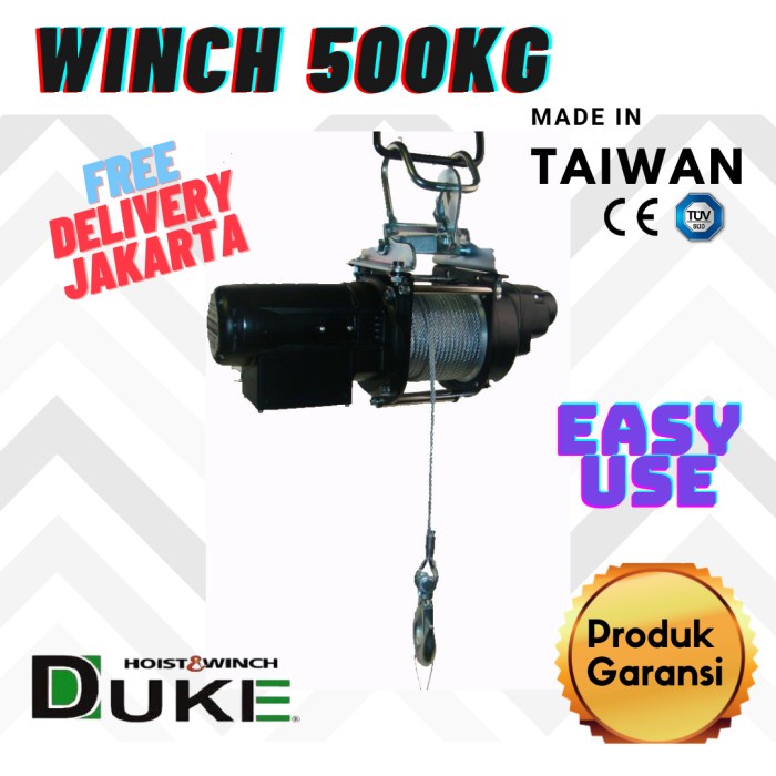 Jual Compact Winch / Hoist 500kg DUKE Taiwan (DU500S) Shopee Indonesia