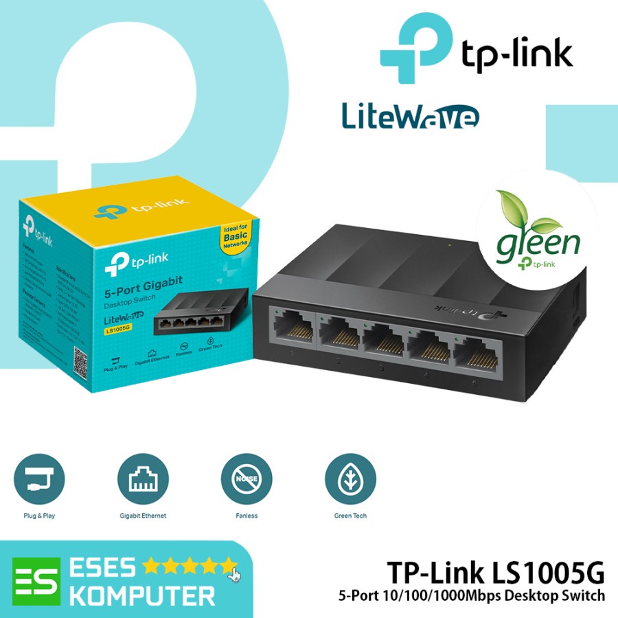Jual Switch Hub TPLink LiteWave LS1005G 5Port Gigabit Desktop Switch