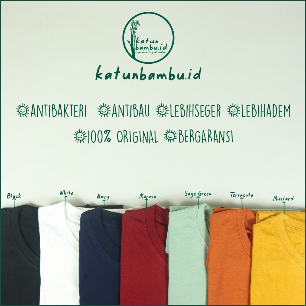 Jual Kaos Polos Katun Bambu 24s, Cotton Bamboo, Original Bergaransi