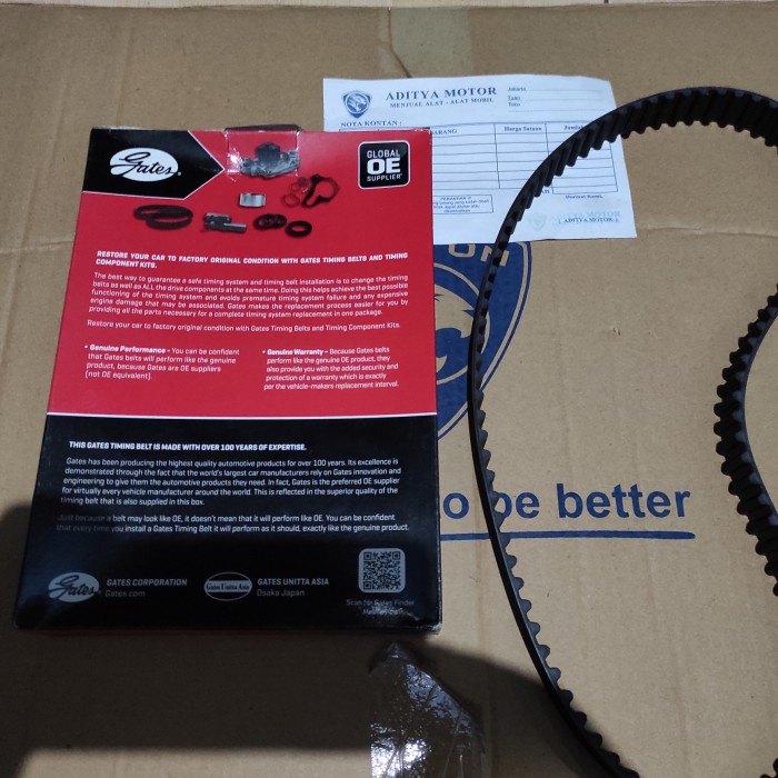 Jual timing belt set proton wira saga iswara ORIGINAL GATES JAPAN