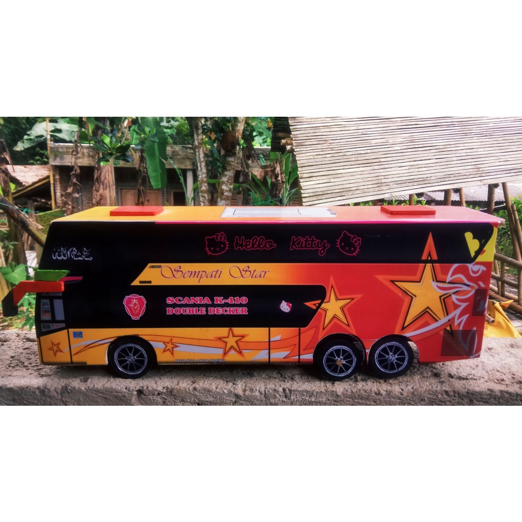 Jual Miniatur Bus Double Dekker Simpati Star Ukuran Cm Harga Promo Shopee Indonesia