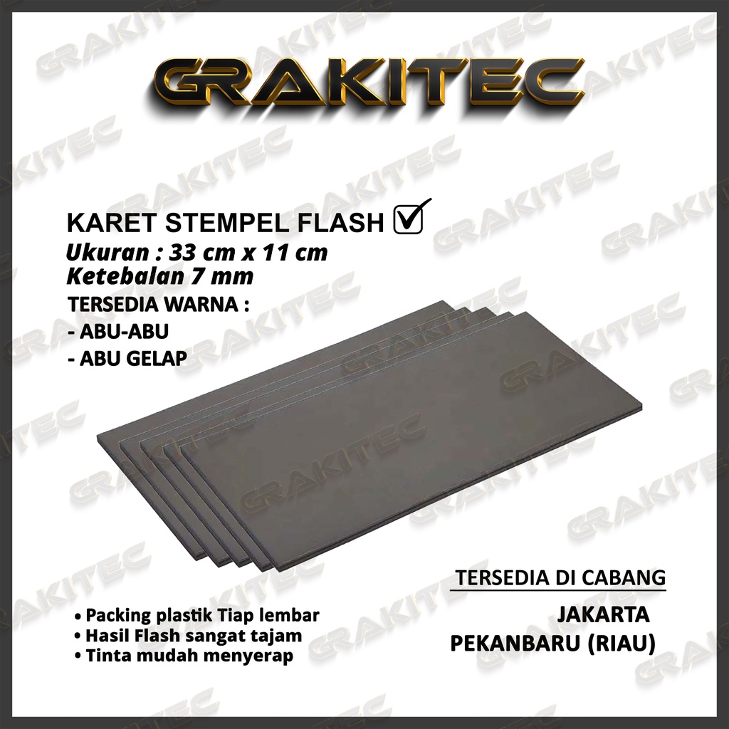 Jual Karet Stempel Flash Cm X Cm Grakitec Shopee Indonesia