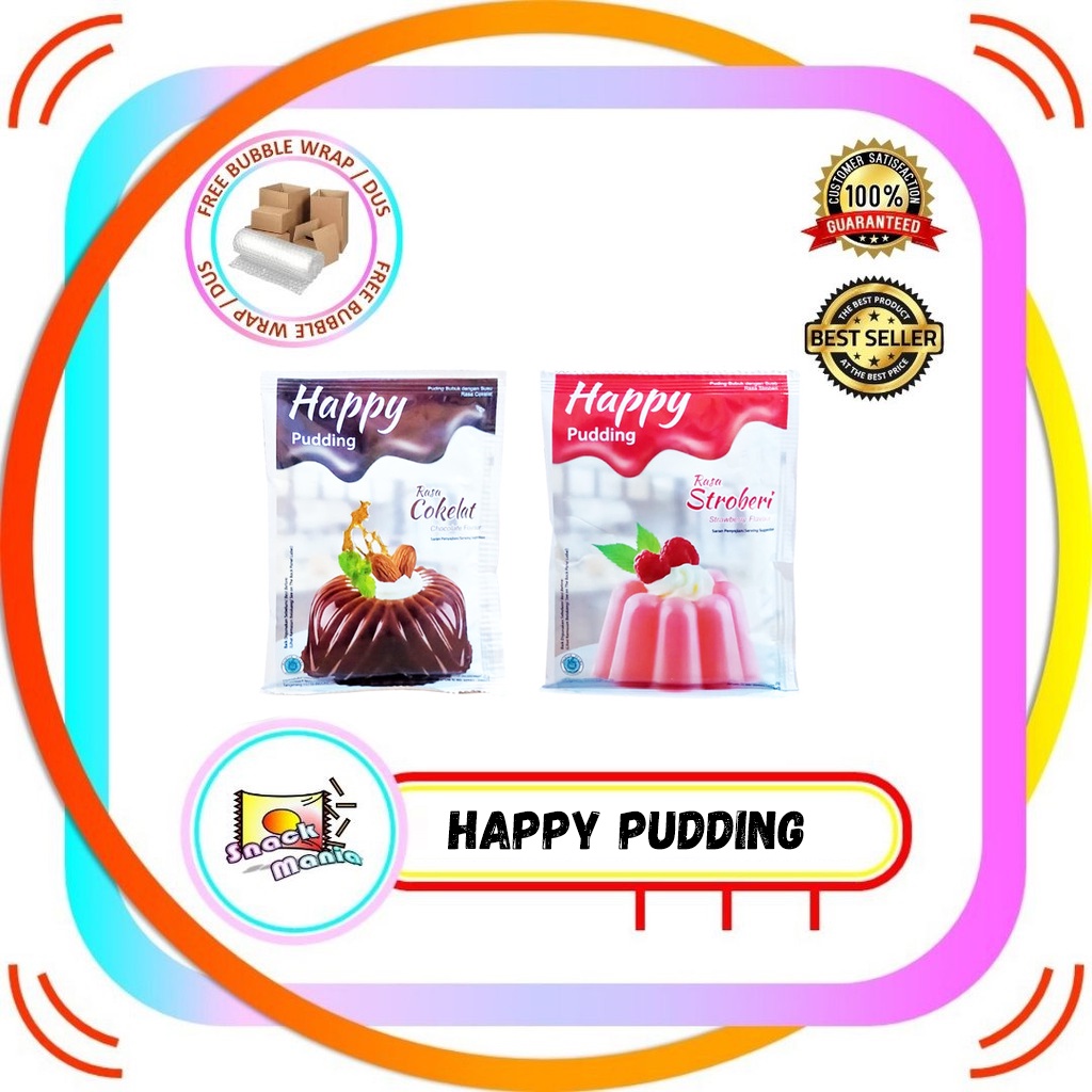 Jual Happy Pudding Powder Chocolate Strawberry 60 gr Puding Bubuk