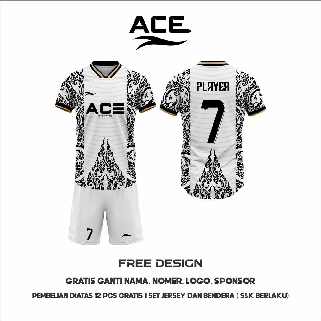 JERSEY FUTSAL MOTIF BATIK FULL PRINT KEREN DESAIN BISA CUSTOM