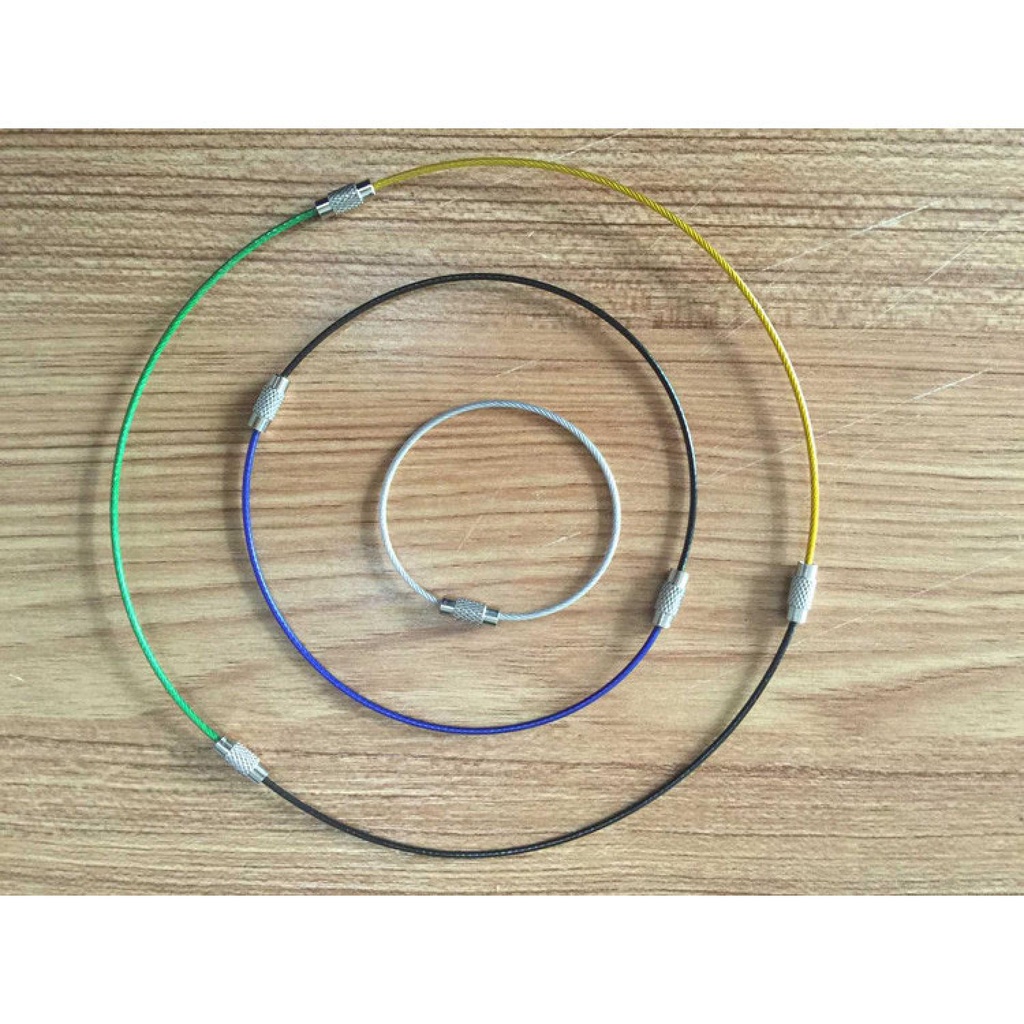 Jual Tali Besi Karabiner Metal Stainless Steel Wire Keys Hanging ...