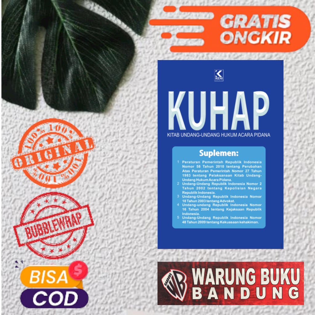 Jual Buku KUHAP (Kitab Undang-Undang Hukum Acara Pidana) Tahun 2022 ...