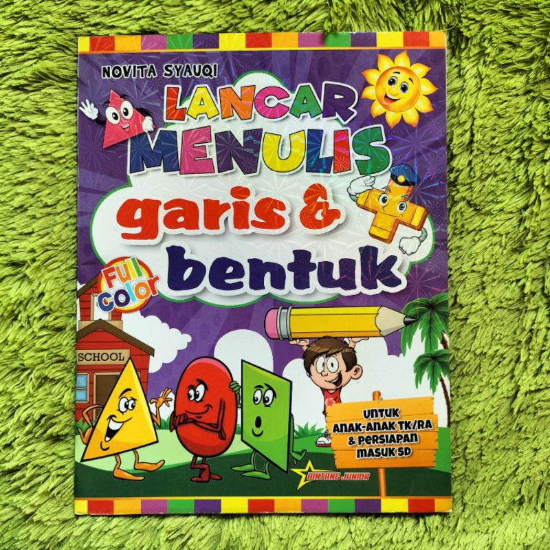 Jual ORIGINAL BUKU PAUD & TK LANCAR MENULIS GARIS & BENTUK FULL COLOUR ...