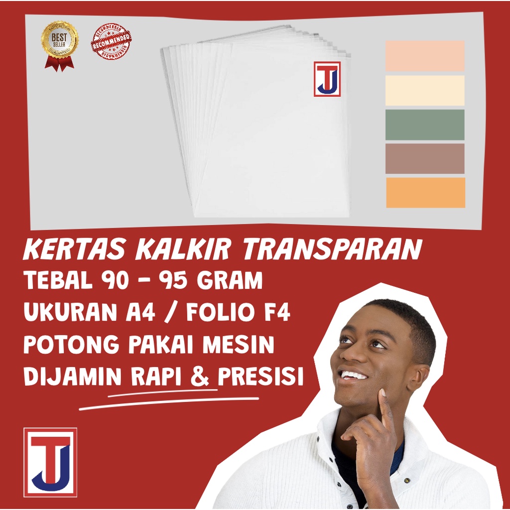 Jual Kertas Kalkir Transparan / Tracing Paper 85 Gram Ukuran A4 / F4