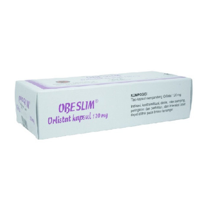 Jual OBESLIM 120 MG 1 STRIP ISI 10 KAPSUL / ORLISTAT / PELANGSING ...