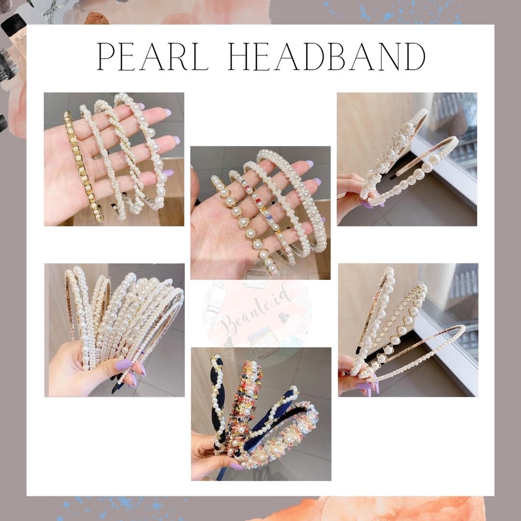 Jual Bando Mutiara Bandana Lucu Imut Elegan Gaya Korea Aksesoris Rambut ...
