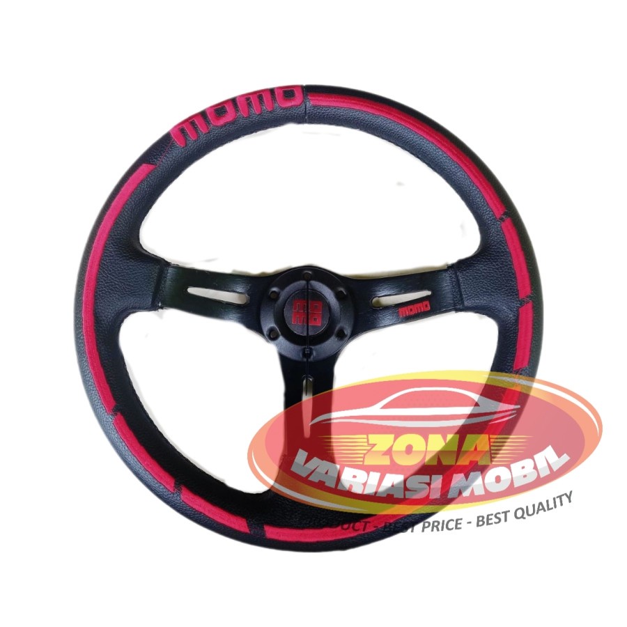 Jual Setir Stir setir racing Celong Mobil MOMO NEW FULL BORDIR 14 inch ...