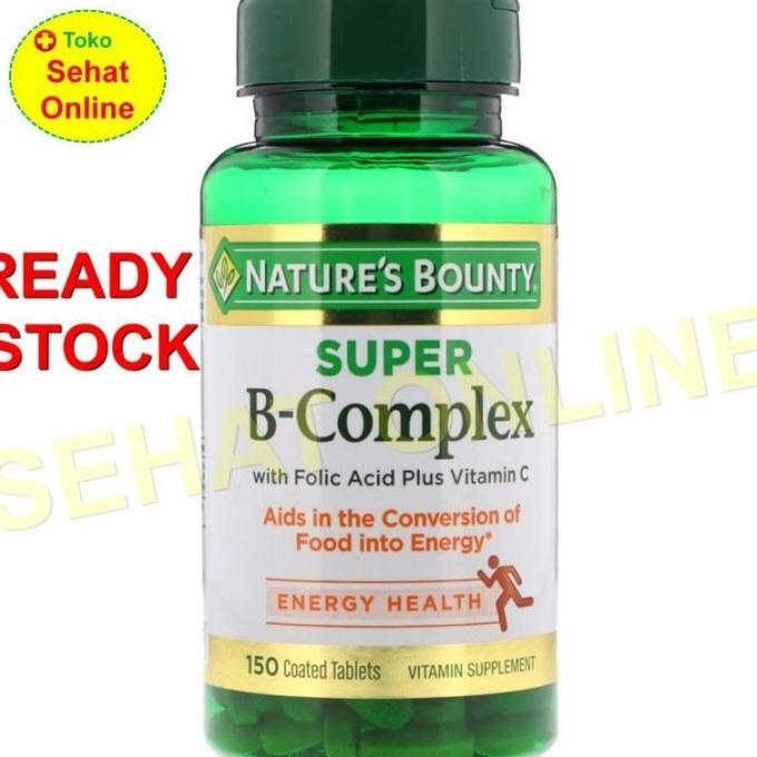 Jual NATURE'S BOUNTY SUPER B-COMPLEX WITH FOLIC ACID + VITAMIN C 150 ...