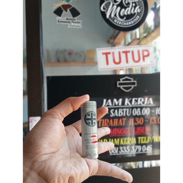 Jual Brompton tag serial number frame number plate emblem brompton